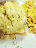 Crockpot Chicken & gravy & mashed potatoes on Texas bread