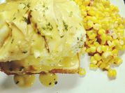 A picture of garlic mashed potatoes