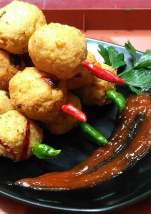 Foto resep Sate perkedel tahu sehat