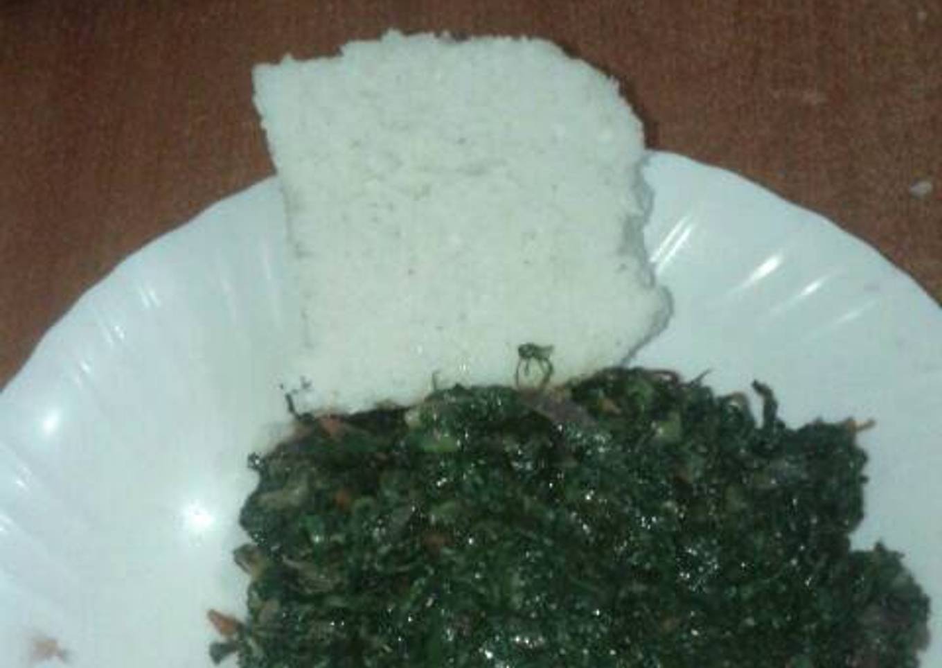 Its dinner time.... Have some ugali and kales