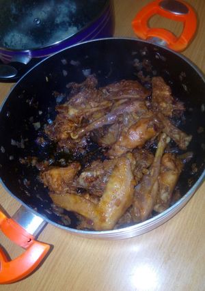 A picture of Chicken kienyeji dry fry.