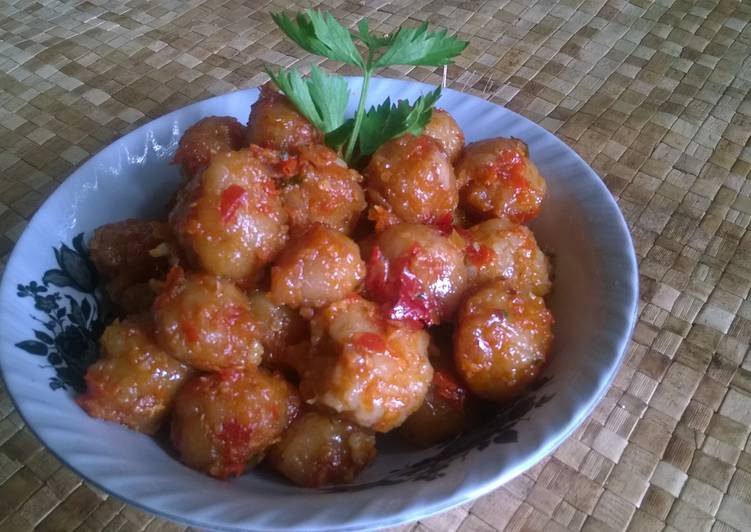 Bagaimana Menyiapkan Bakso Pedas / Bakso Jeletot Anti Gagal