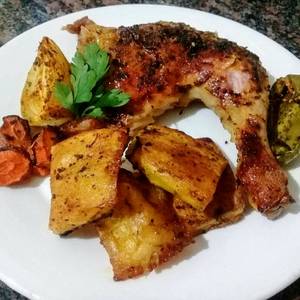 Pollo al Horno ? con verduras asadas ?.