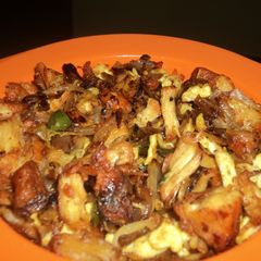 Chicken stir fry with egg A picture of Chicken stir fry with egg.