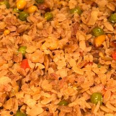 Vegetable red poha A picture of Vegetable red poha.