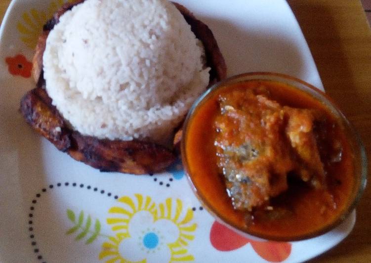 Recipe of Super Quick Homemade White rice,fish stew and dodo