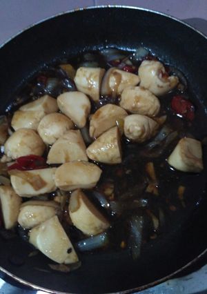 Foto resep Putih telur saus lada hitam