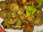 Gambar pentol daging sapi tanpa blender