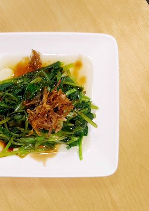 醬香鵝油蔥拌菠菜 的食譜成品照片