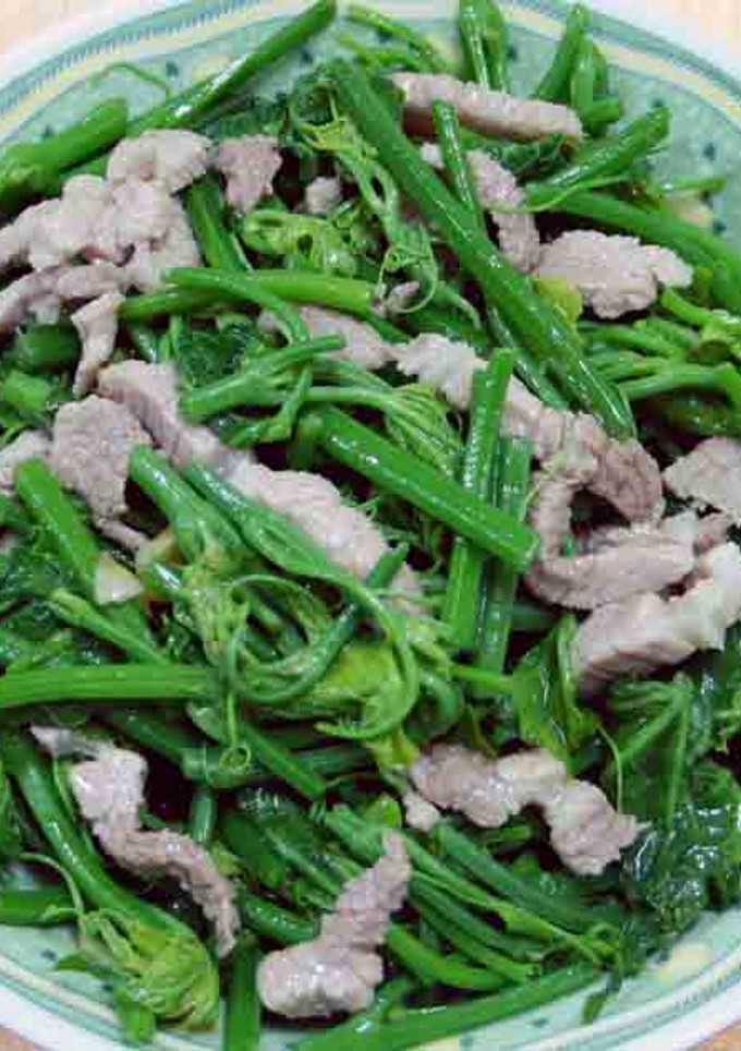 【厚生廚房】龍鬚菜炒肉絲 的食譜成品照片