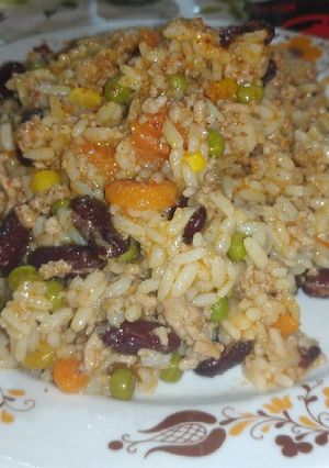 Mexikói rizses hús recept fotója
