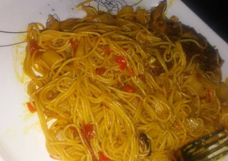 Step-by-Step Guide to Prepare Any-night-of-the-week Jollof spaghetti