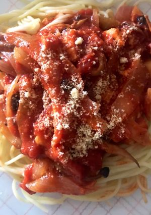 Foto resep Spaghetti with tomato paste