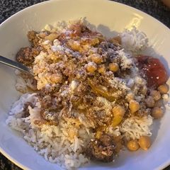 A picture of Potato, Chickpea & Beef Tagine.