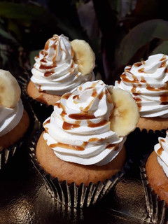Una foto de Cupcakes banana split