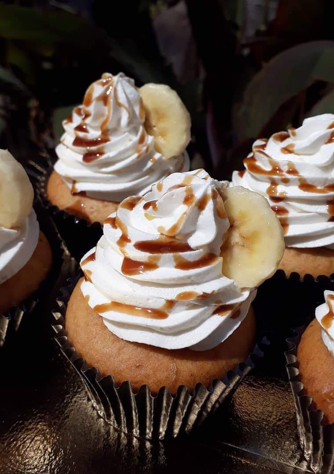 Una foto de Cupcakes banana split