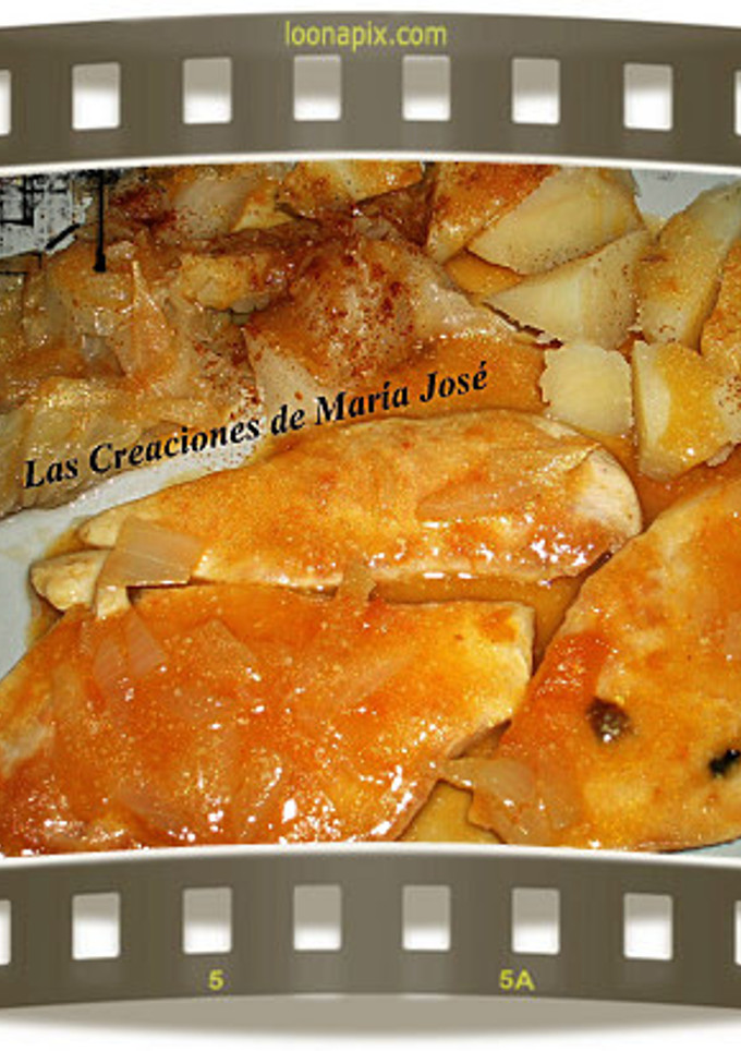 Una foto de Pechugas de pollo en salsa de pomelo