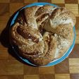 Rosca de reyes/Pascua trenzada de dulce de leche