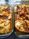 Traseros de pollo al horno con verduritas