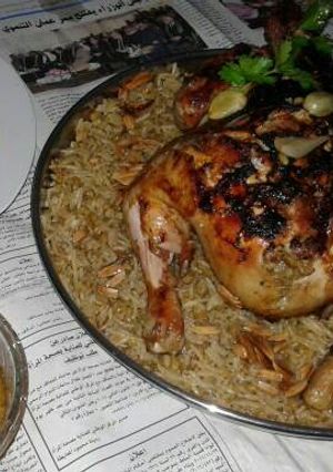 صورة لوصفة دجاج محشي مع فريكة و رز