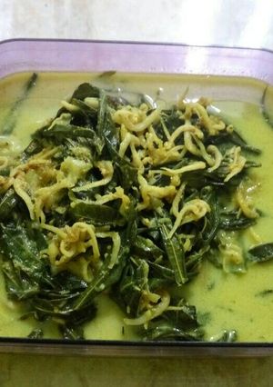 Foto resep Gulai daun singkong teri nasi