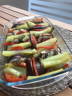 Una foto de Ratatouille de calabacin y berenjenas
