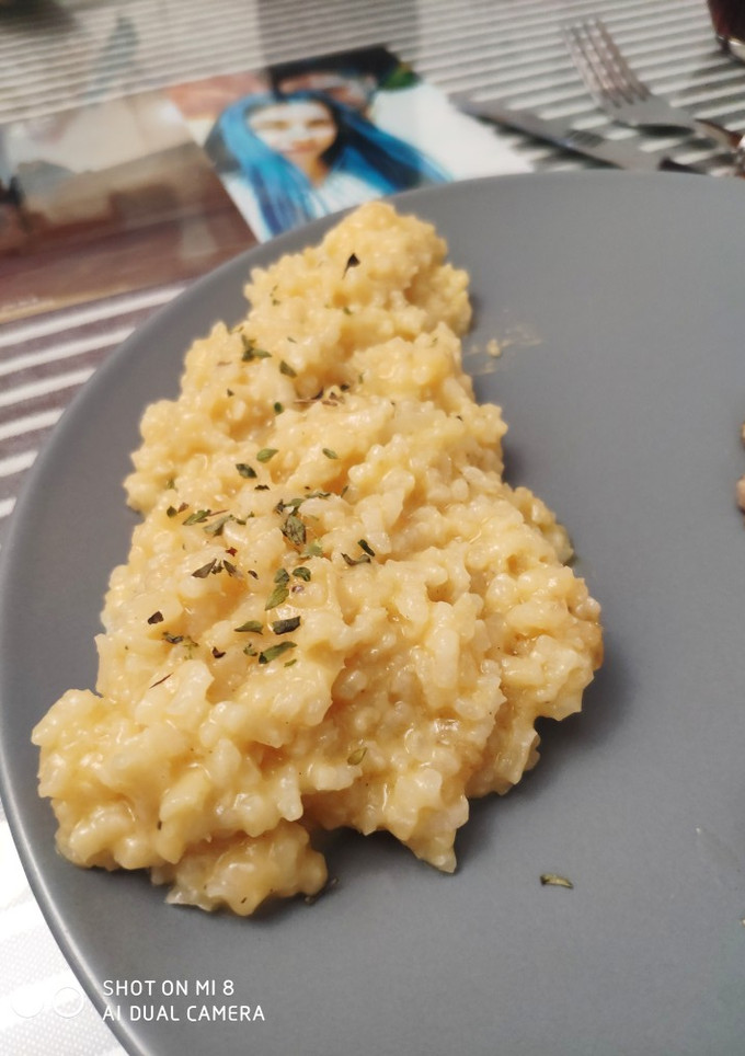 Una foto de Risotto a los quesos
