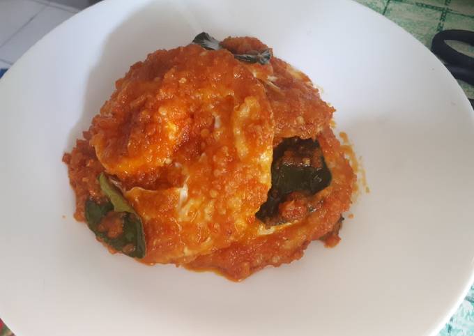 Resep Telur ceplok balado simple Anti Gagal