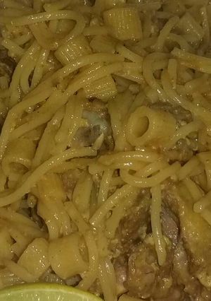صورة لوصفة معكرونه باللحم🍖