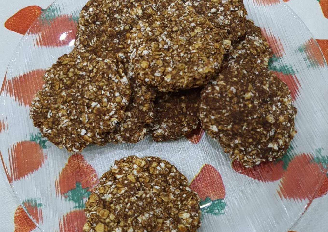 Galletas fit sin azúcar con avena, plátano, vainilla y cacahuete