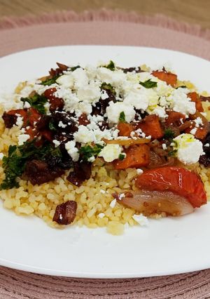 Una foto de Ensalada templada de bulgur