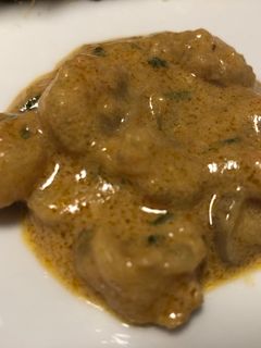 Una foto de Gambas al curry