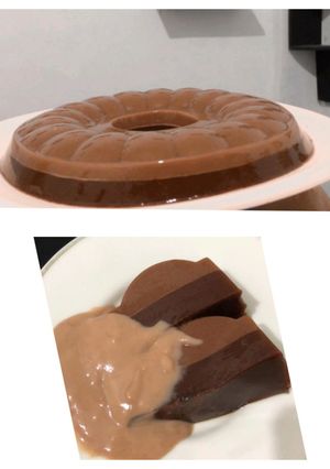 Foto resep Puding coklat santan fla coklat