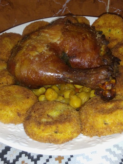 صورة لوصفة دجاج بالحمص والبطاطا معقودة 😋