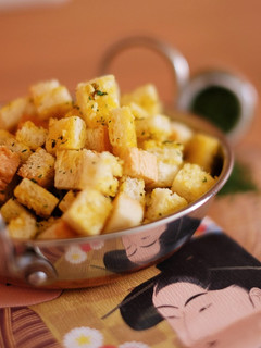 Foto resep Garlic bread popcorn