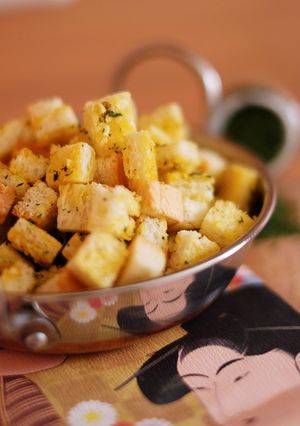 Foto resep Garlic bread popcorn