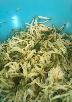 Une photo de Salade de courgettes râpées