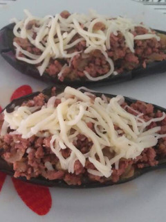 Una foto de Berenjena rellena