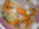 Sayur sawi putih bakso