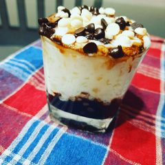 A picture of Sago kheer choco pudding.
