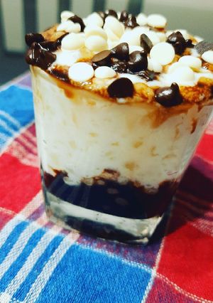 A picture of Sago kheer choco pudding.