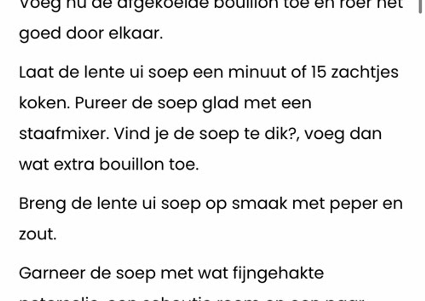 Lente ui soep