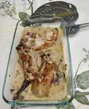 Gà rừng nấm rơm thịt heo hun khói