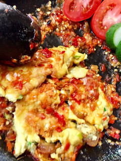 Foto resep Telur Dadar Geprek Sambal Korek