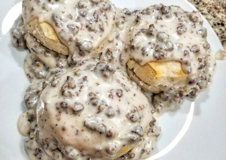 Easiest Way to Prepare Homemade Biscuits and Sausage Gravy