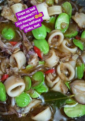 Foto resep Cumi basah petai saus tiram