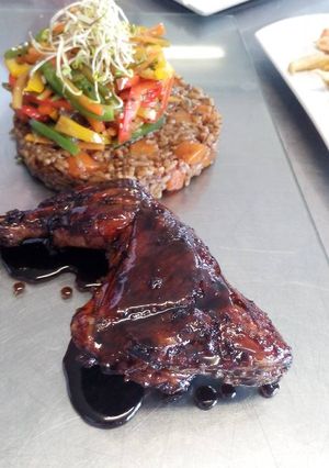 Una foto de Pollo teriyaki