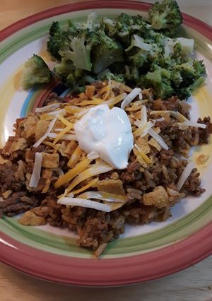 A picture of Homemade Hamburger Helper - Crunchy Taco Style.