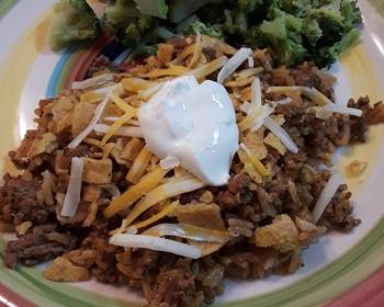 Popular Recipe Homemade Hamburger Helper  Crunchy Taco Style Very Delicious