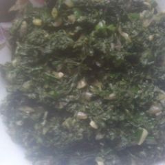 A picture of Sautee'd Swiss Chard.